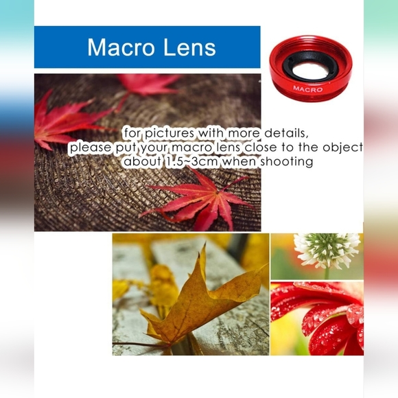 Universal Clip camera lens for Iphones or ipad and most Smartphones -New in box - Picture 2 of 5